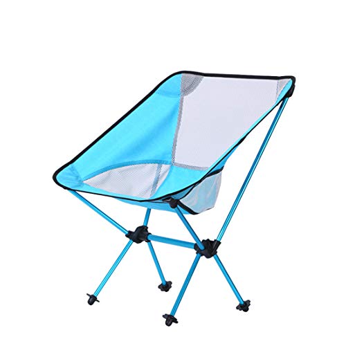 ERSD Outdoor Chair Folding Chair Moon Chair Portable Chair Leisure Chair Ultra Lightweight Convenient for Carrying Multifunctional Outdoor Folding Chair Beach Chair Portable Fishing Camping Backrest F
