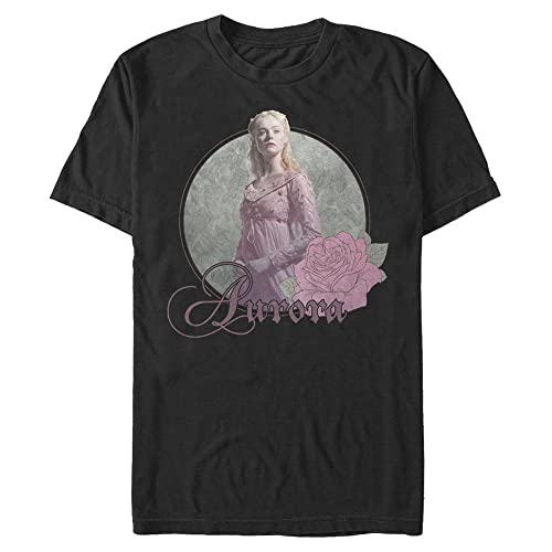 T-Shirt Homme Disney Cercle Aurore en coton col rond noir