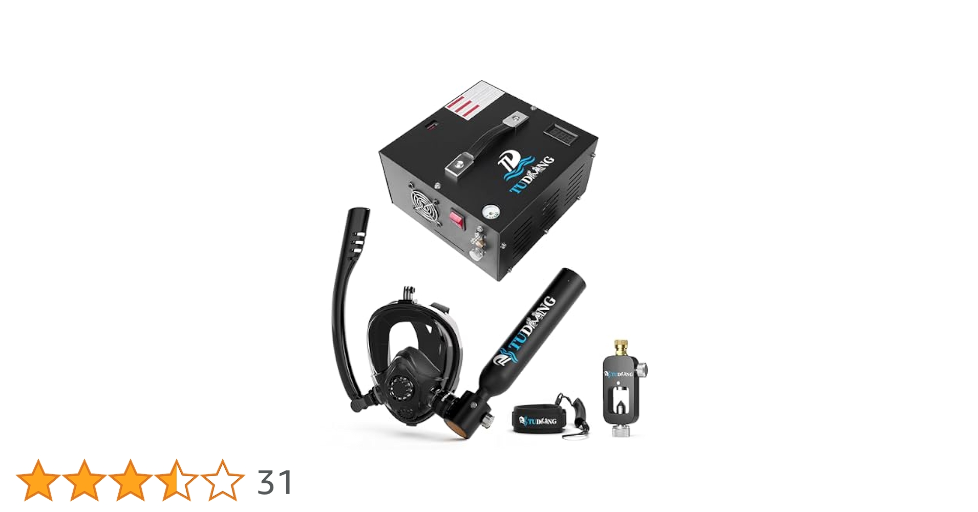 スキューバダイビングセット Amazon | TUDIVING-0.5L スキューバダイビングタンクセット