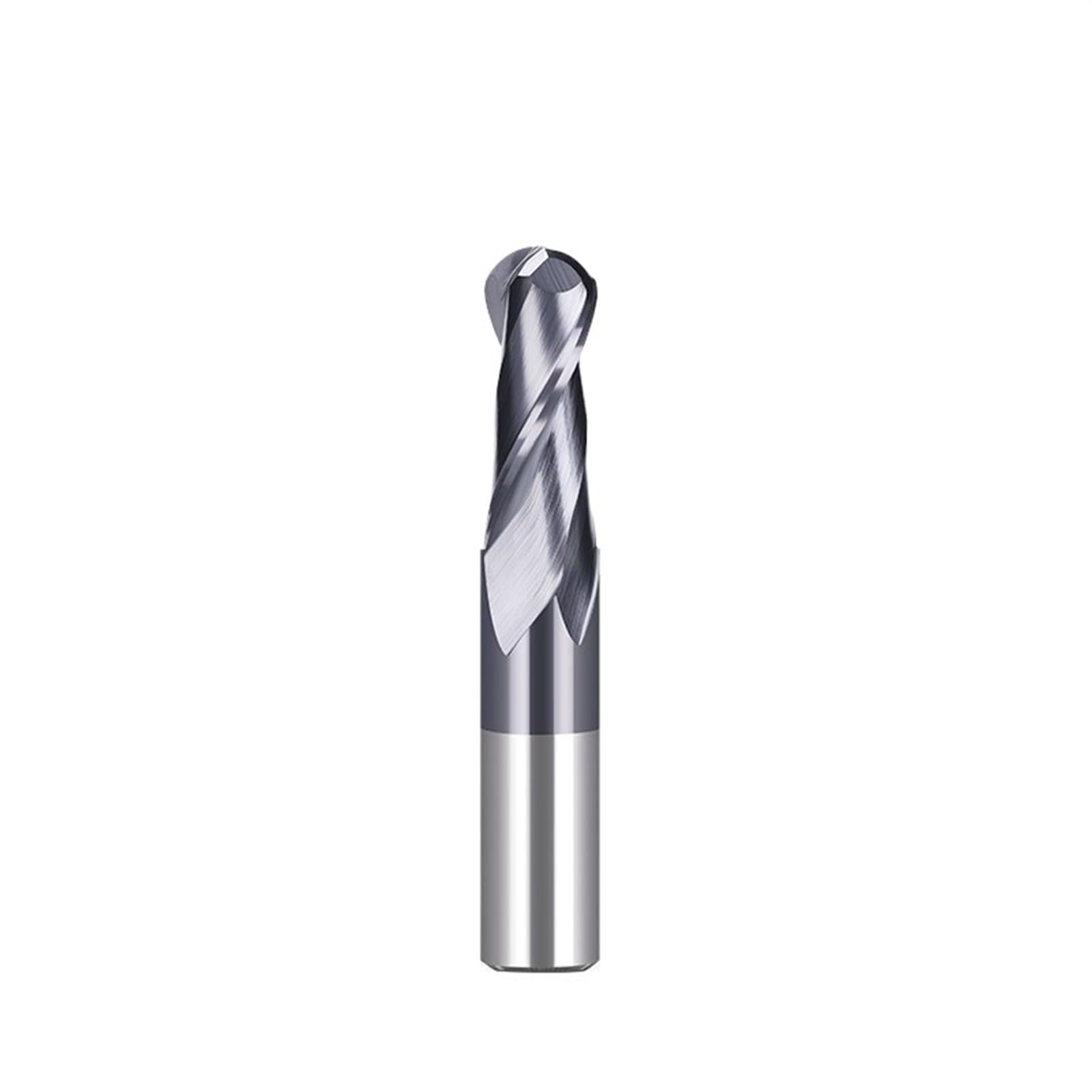 Fresas de Punta esférica, Fresa de Extremo de carburo de Punta esférica de 2 Flautas con Revestimiento de TiALN, vástago de 1/4-1/2, Varios tamaños for carpintería(12.7x12.7x31.75x76.2)