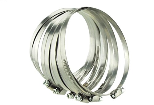 Tumble Dryer Vent Hose Clips 90-110mm for Attaching 4" Hose to Adaptor, 2 Clips Supplied