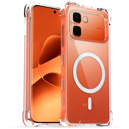 Image of Pikkme Back Cover for Infinix Note Edge 5G Mag-Safe Shockproof PC + TPU | Protective Case Magnetic Support | Bumper Case (Transparent Mag-Safe)