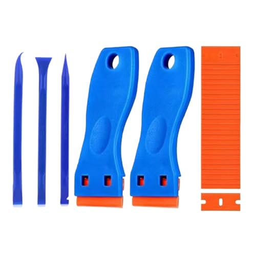 Zunishaone Rasqueta adhesiva, herramienta de raspado de hojas de precisión, accesorio de limpieza multifuncional resistente para paredes de cerámica