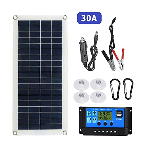 BHCASE Kit de Panel Solar Flexible portátil de 300W, interruptor de 12V, interfaz de carga USB, placa Solar con...