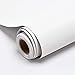 Decoroom Papier Adhesif pour Meuble Blanc 60 × 500 cm Papier Peint Adhesif Autocollant Mat Imperméable Film Vinyle Décoratif Cuisine Salon Chambre à Dormir