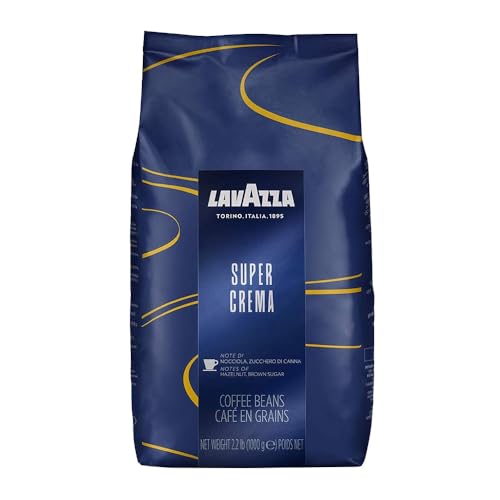 Lavazza Super Crema café en grains espresso premium torréfaction moyenne 1kg