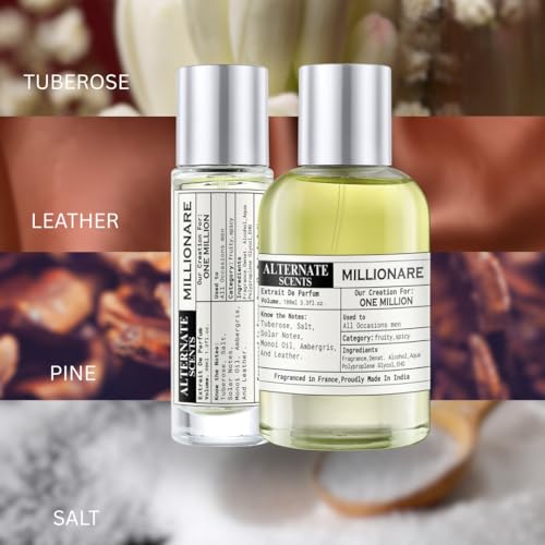 Image of Alternate Scents MILLIONARE 40ml Long Lasting Perfume For Men |Strong& long Lasting with 30% Oil Concentration|Spicy & Sweet| Fragrance From France | Made In India|