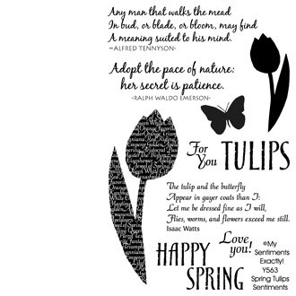 Spring Tulips Clear Unmounted Rubber Stamp Set (Y563)