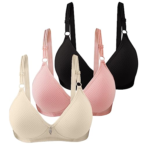 CSWH 3er Pack BHS Damen Ohne Bügel Push Up BH Set Frauen Sexy Bustier Crop...