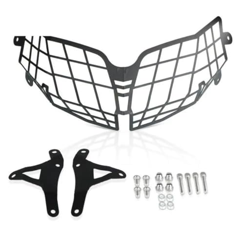 Ggwqoops Moto Protector Red Cubierta Faro Para Benelli Para Trk Para 502 Para 502X Para TRK502X Accesorios De Motocicleta Protector Faro Delantero Cubierta Protectora Rejilla(Black)