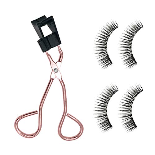 Preisvergleich Produktbild About1988 Magnetische Wimpernzange, Wimpernzange aus Edelstahl, Wiederverwendbaren Magnetischen 3D Wimpern, Hochwertiger Wimpernformer Professionelles Make up Tool (Roségold)