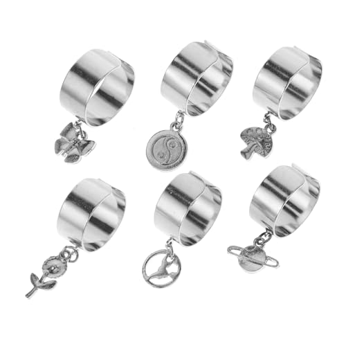 Bagues avec pendentif étoile boho réglables pour femmes aux doigts sensibles