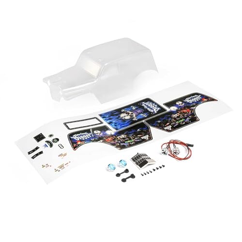 Carrosserie et ailerons transparents pour voiture radiocommandée LOSI Mini LMT