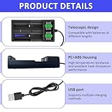 Dual 18650 Battery Charger 3.7V/3.6V Universal Intelligent USB Battery Charger for 3.7V 3.6V Li-ion Rechargeable Batteries 18650 18500 18490 18350 17670 17500 16340(RCR123) 14500 14650 26650 22650 - Image 4