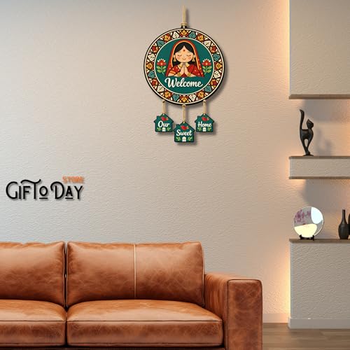Image of GiftOday Wooden Wall Hanging for Home & Kitchen Decor | Inspirational & Decorative Wall Art for Living Room, Bedroom, Kitchen & Office | Modern Rustic MDF Wall Hanging Ornament