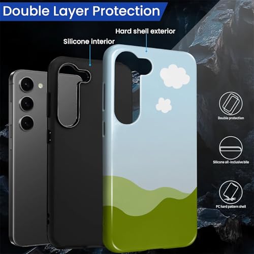 Coque compatible Samsung S23 protection robuste rigide verte - 2