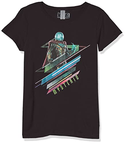 T-shirt Marvel Mysterio Magic Ribbons noir M fille : vêtement coton imprimé Spider-Man