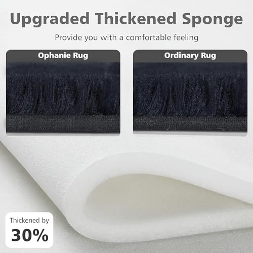 image for Ophanie 4x6 Charcoal Rugs for Bedroom, Fluffy Shaggy Soft Area Rug, No