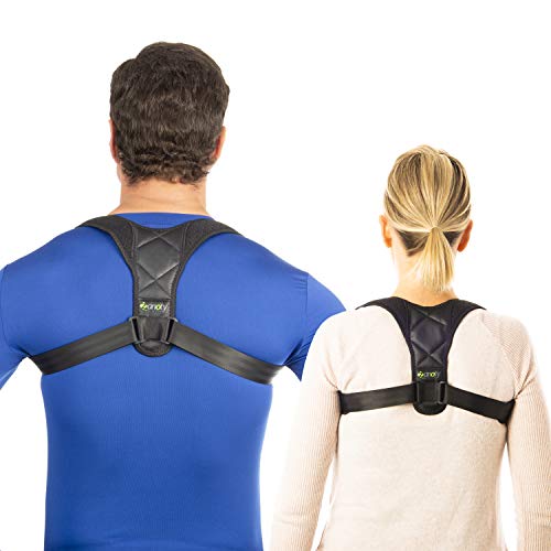 Posture Corrector for Men and Women - Shoulder and Upper Back Brace for Clavicle and Upper Back Support. Offers Relief from Neck, Shoulder & Back Pain (Chest Size: 28 to 46 Inches)