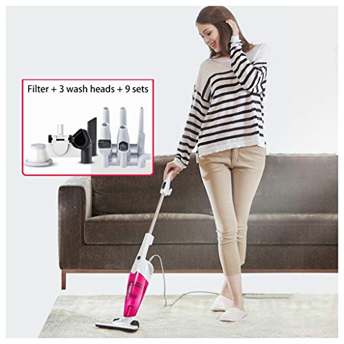 Staubsauger Home Mute Handheld Powerful Zusätzlich zu Kleiner Decke Mini-Hochleistungssaugartefakt mit 3 Bürstenköpfen, großer Absaugung (Color
