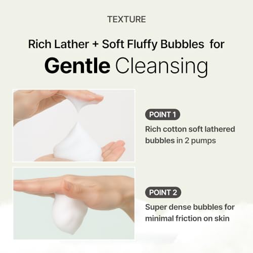 Image of MENOKIN Cotton Cloud Bubble Cleanser [Pore Clear] Green Clay, Low pH, Deep Pore Cleanser for Sensitive Skin, Hydrating & Non-Stripping, Gentle Face Wash, Foaming bubbles, Korean Skincare 5.07 fl oz