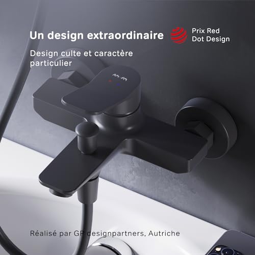 Robinet bain-douche svec bec AM.PM X-Joy FXA10022 noir mat - 3