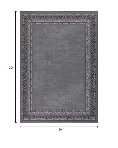 Alfombra ancha de polipropileno 7'10"x10' gris miniatura 2
