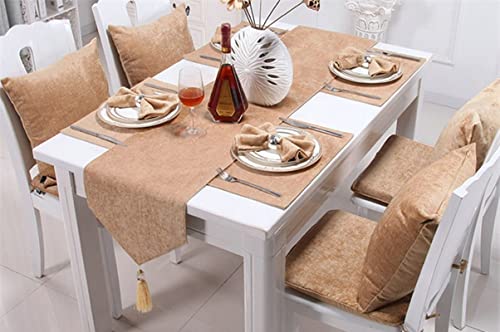 Chemin de table de Noël doré pour cacher imperfections table longue - 4