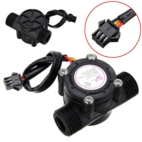 DAOKI 2Pcs Water Flow Sensor 1-30L/min 1/2\" Control Fluid Flowmeter Switch G1/2 Counter 1-30L/min Meter for Arduino Flowmeter Measure Temperature Instrument - Thumbnail 5