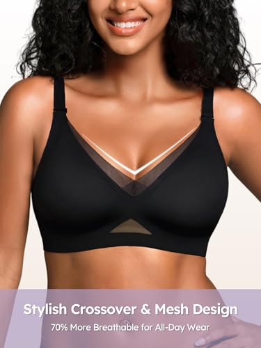 Image of Jelly Bras for Women No Underwire, Full Coverage Seamless Comfortable Bralette with Support and Lift, Wireless Padded Bra