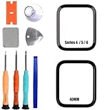 ERYNK Für Apple Watch Series 4 & 5 & 6 40MM Display Glas Frontglas Reparatur Replacement Set [mit OCA Kleber] [No LCD Screen] with Werkzeugsatz