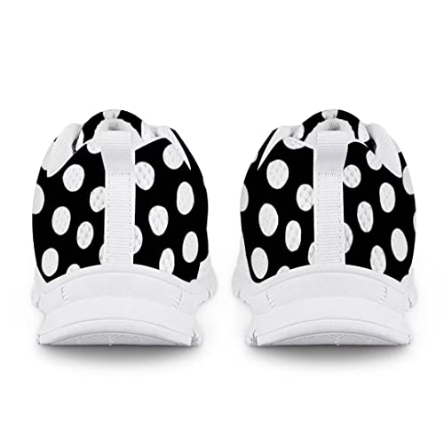 Dellukee Girls Shoes Cute Solid Color Polka Dot Running Walking Sports Sneakers4