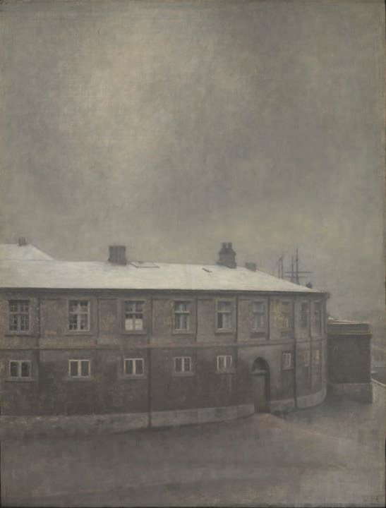 Tableau Vilhelm Hammershoi Aile de Christiansborg impression d'art premium sur toile tendue