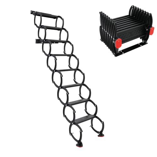 8-Steps Wall-Mounted Attic Ladder