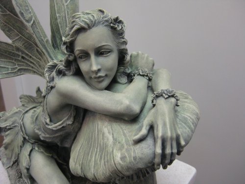 Napco 16-1/2-Inch Tall Green Fairy On Mushroom #TOP2