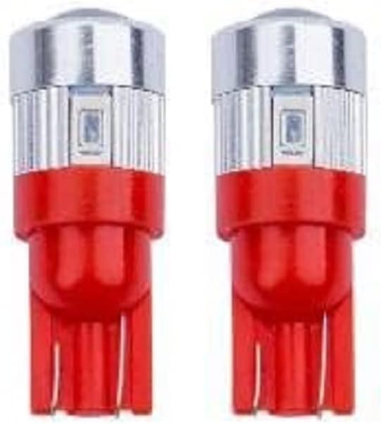 T10 LED Parking high Power led Bulb Universal for car (Set of 2,Red)