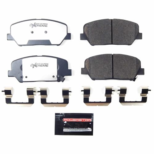 Image of PowerStop Z26 Performance Carbon Fiber Ceramic Brake Pads Front Z26-1675 | Hyundai Veloster 2013-15 Carbon Fiber Ceramic Brake Pads + Installation Hardware