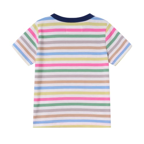 Image of Mud Kingdom T-Shirt for Boys Short Sleeve Plain Cotton Classic Summer Casual Stripe