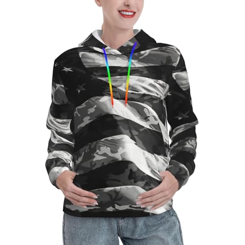 Pull ajusté avec poche kangourou EdWal et imprimé militaire pour femme