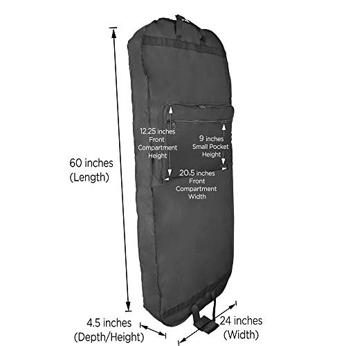 DALIX 60" Professional Garment Bag Cover for Suits Pants & Gowns Dresses (Foldable) - Image 7