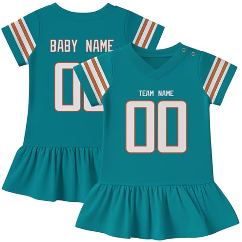 Image of KREDE Baby Clothes Unisex Bodysuit Jersey Style Custom Name Number for Baby Boys