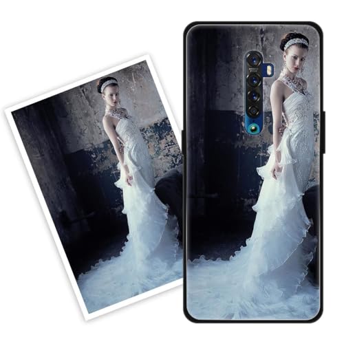 Sunrive Personalizzate Cover compatibile con Oppo Reno 2 Z/Reno2 F personalizzabile con Foto Testi Frase Logo Disegni e Grafiche Personalizzata, Bordo PC + Design in Acrilico Posteriore