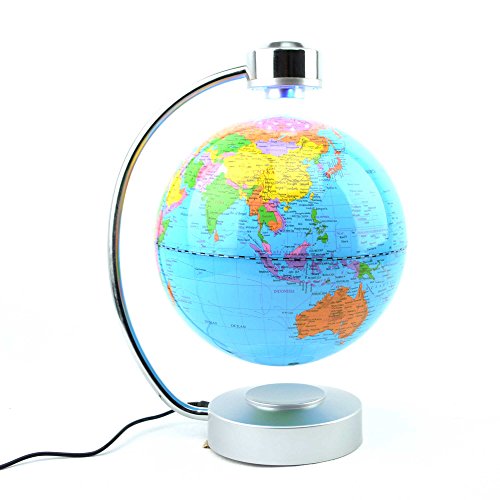 Gifts 4 All Occasions Limited SHATCHI-972 LED Magnetic Levitation Floating Earth Globe Home Decor Christmas Gift Toys, Multi