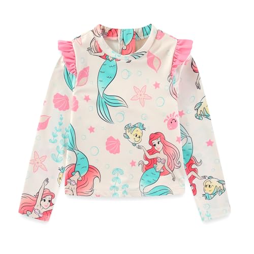 Disney Lilo & Stitch Minnie Mouse UPF 50+ Girls Long Sleeve Rash Guard and Bikini 2-Piece Swimsuit Set for Big Kids2