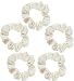 Kitsch Pro Satin Scrunchies, Hair Scrunchies for Frizz Prevention, Satin Hair Ties for Breakage Prevention and Gentle Style Preservation, 5 Pack, Ivory