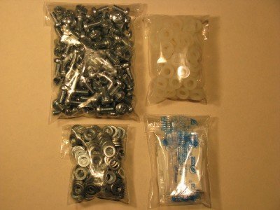 Xbox 360 Bulk X-Clamp Replacement Repair Kit - Hardware for 12 units - 100 screws 200 metal washers 200 nylon washers & 12 blister packs of Stars Thermal Paste