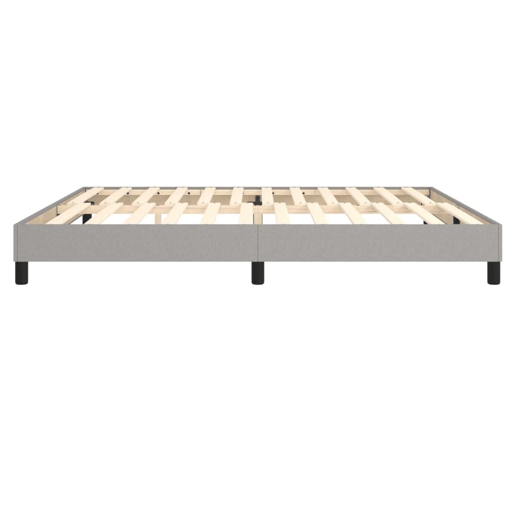 vidaXL Estructura de Cama con somier Tela Gris Claro 200x200 cm