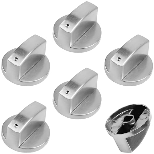 URYVAIW 6 Pièces Bouton Plaque de Cuisson, 6 mm Bouton Rotatifs Universels pour Réchaud à Gaz, Poêle pour Cuisinière à Gaz le Four et la Plaque de Cuisson