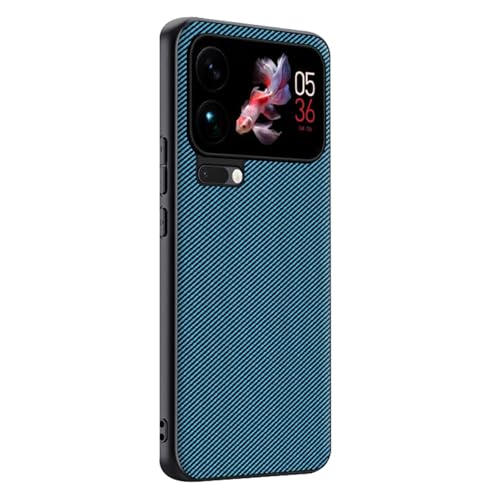 Étui pour Xiaomi 17 Pro Max en cuir texture carbone vert