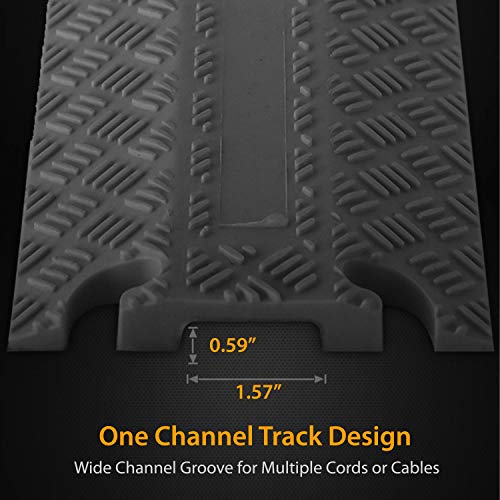 image for Pyle Durable Cable Protection Ramp Cover - Supports 11000lbs Single Ch